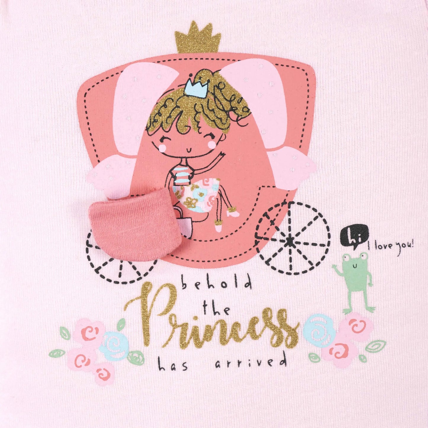 4-Pack Baby Girls Princess Short Sleeve Onesies Bodysuits