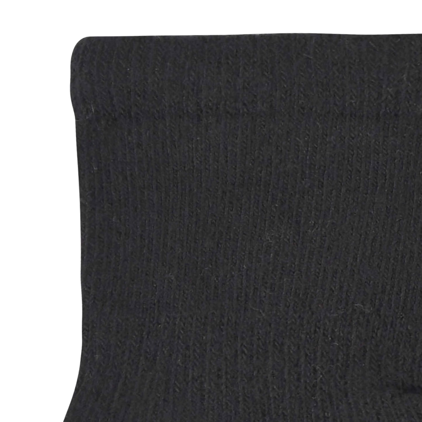 8-Pack Baby & Toddler Black Wiggle Proof Jersey Crew Socks