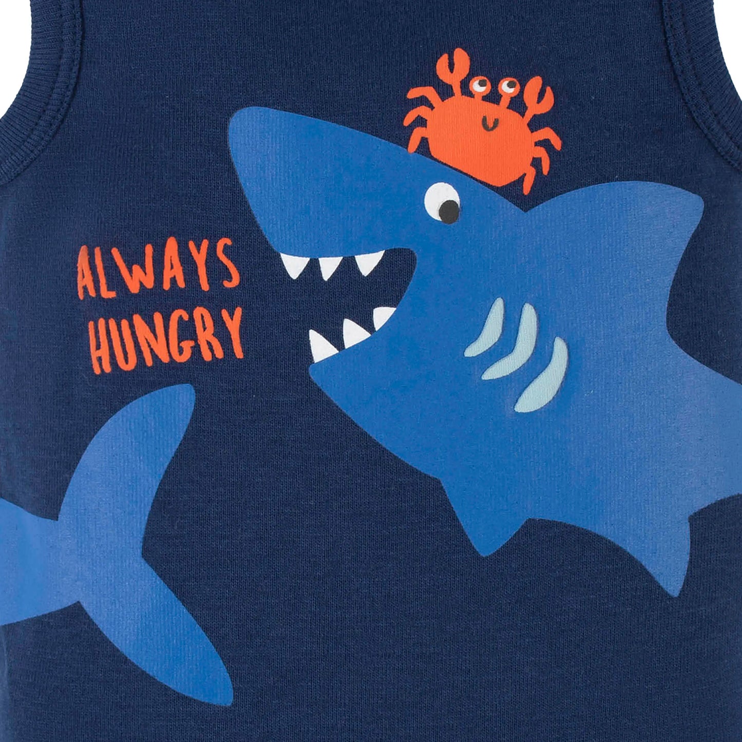 4-Pack Baby Boys Shark Zone Tank Onesies Bodysuits