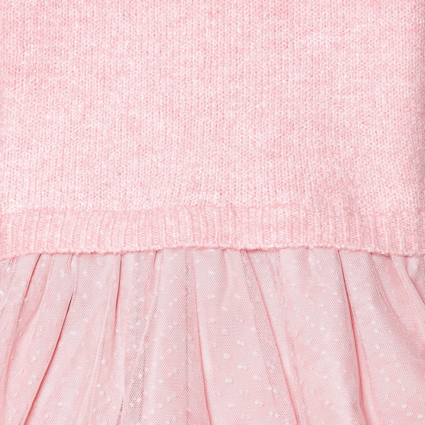 Infant & Toddler Girls Pink Sweater Dress With Tulle Skirt