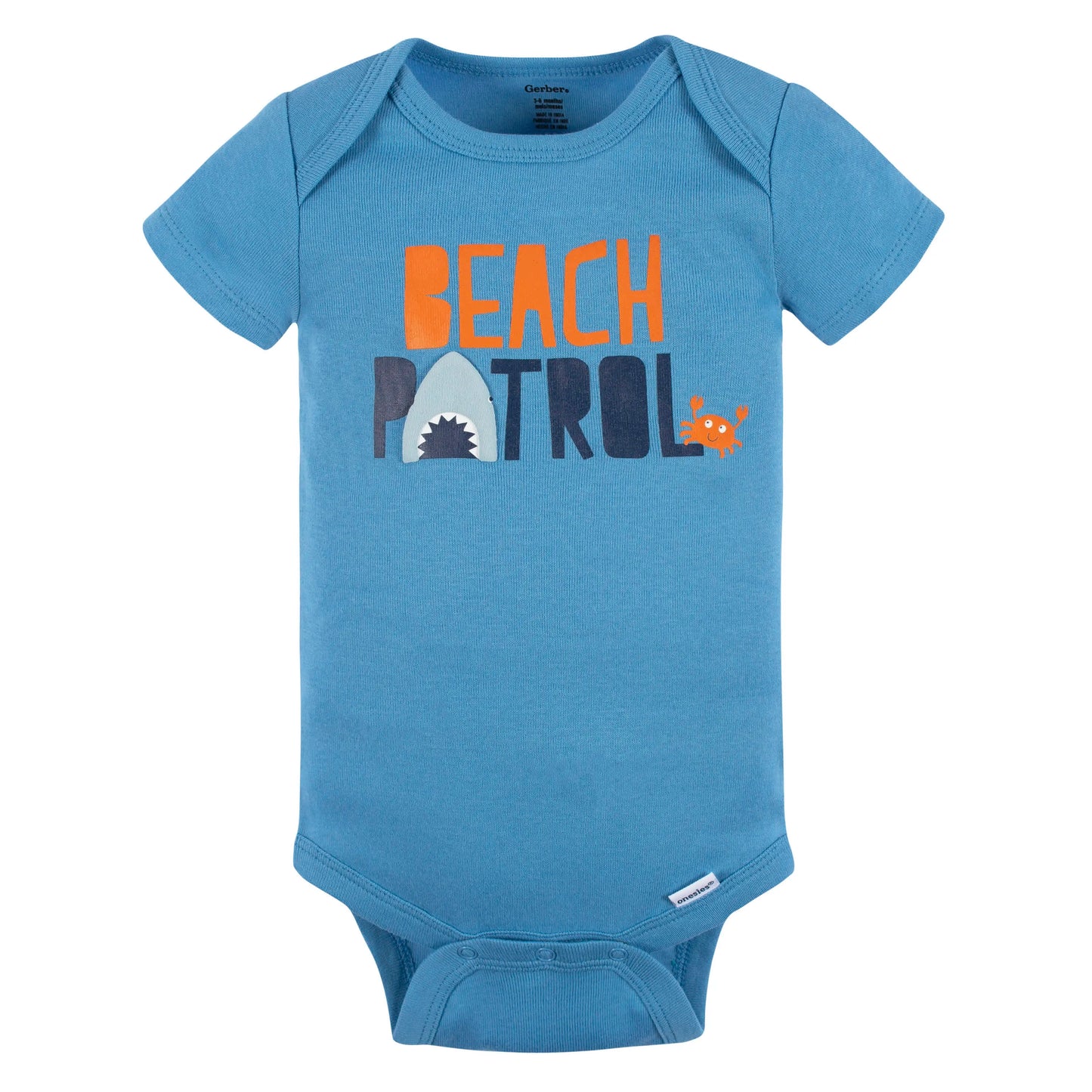 4-Pack Baby Boys Shark Bay Short Sleeve Onesies Bodysuits