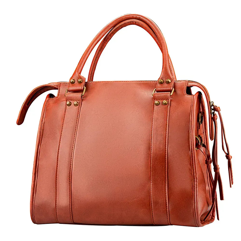 Cognac Italian Leather Bag Italy Soft Leather Crossbdody Bag