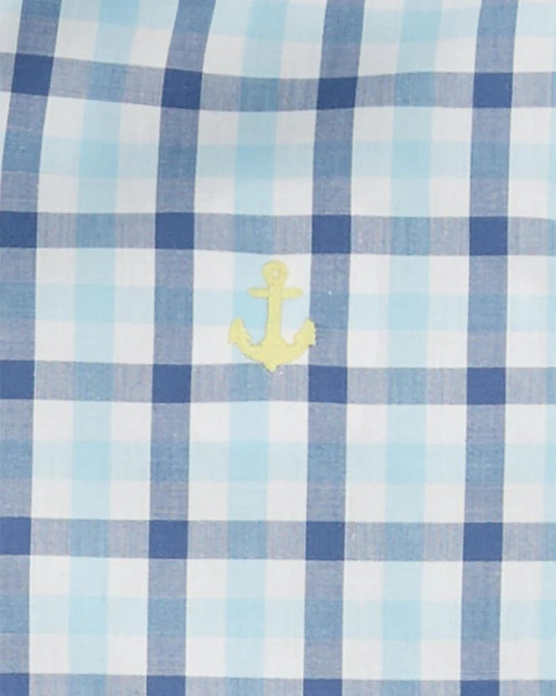 Carter's 2-Piece Plaid Button-Down & Short Set