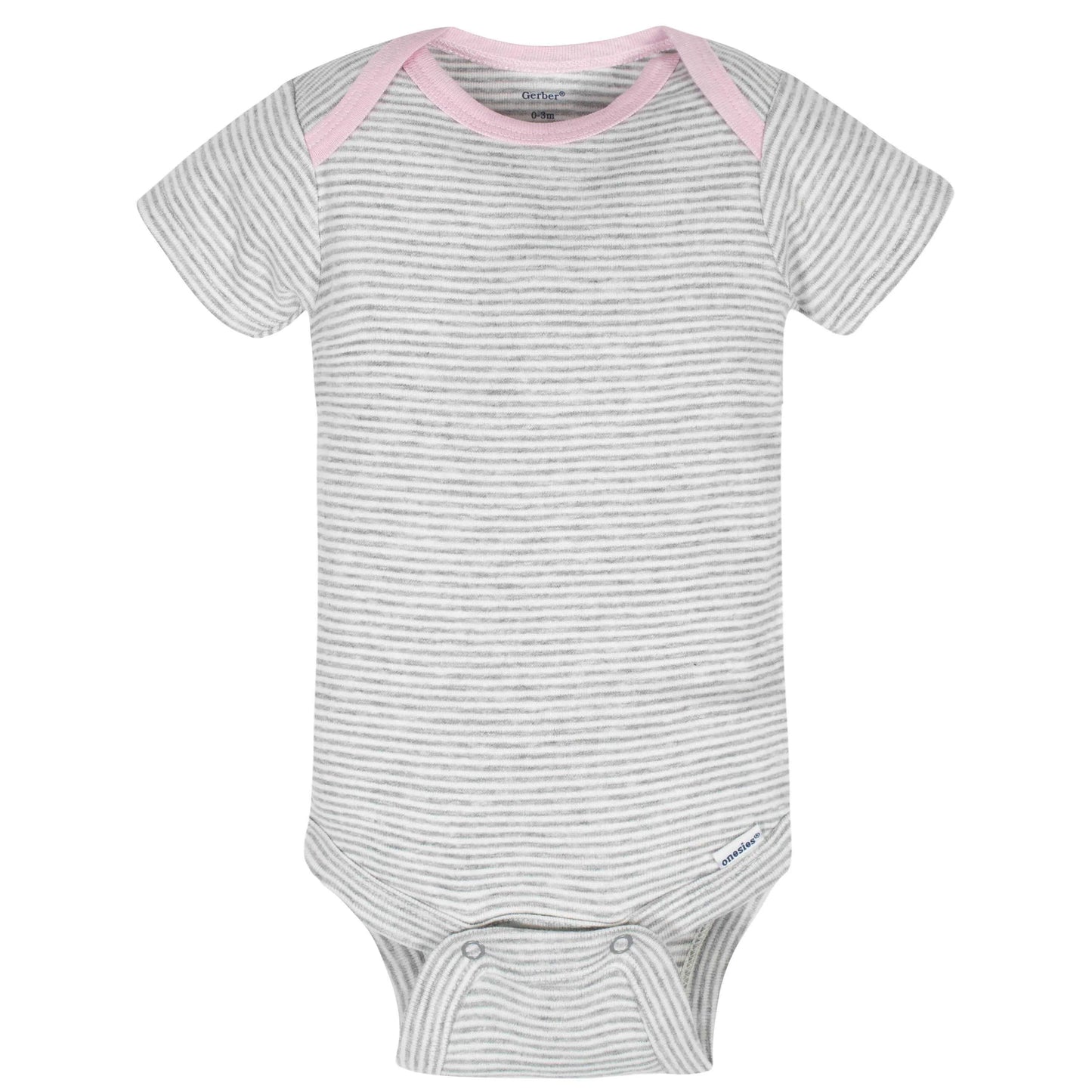 8-Pack Baby Girls Princess Short Sleeve Onesies Bodysuits