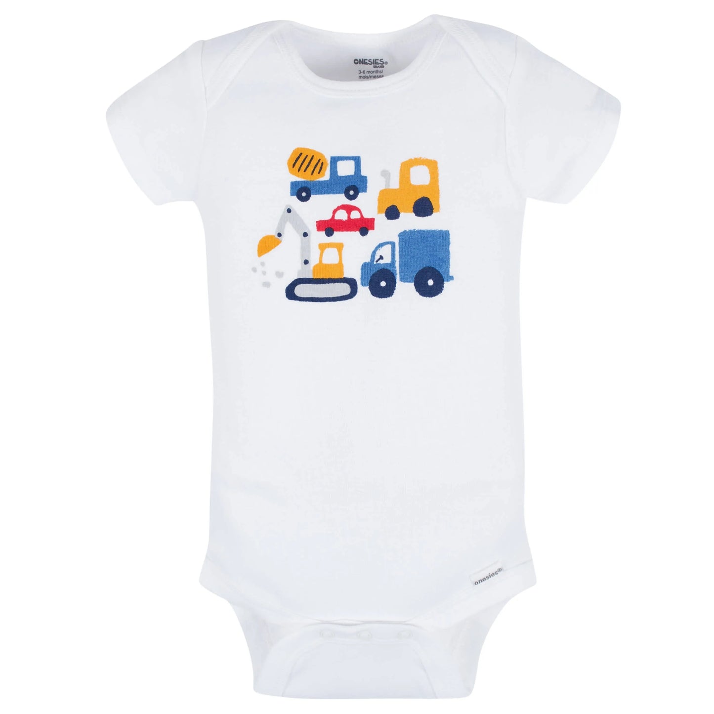 8-Pack Baby Boys Construction Zone Short Sleeve Onesies Bodysuits