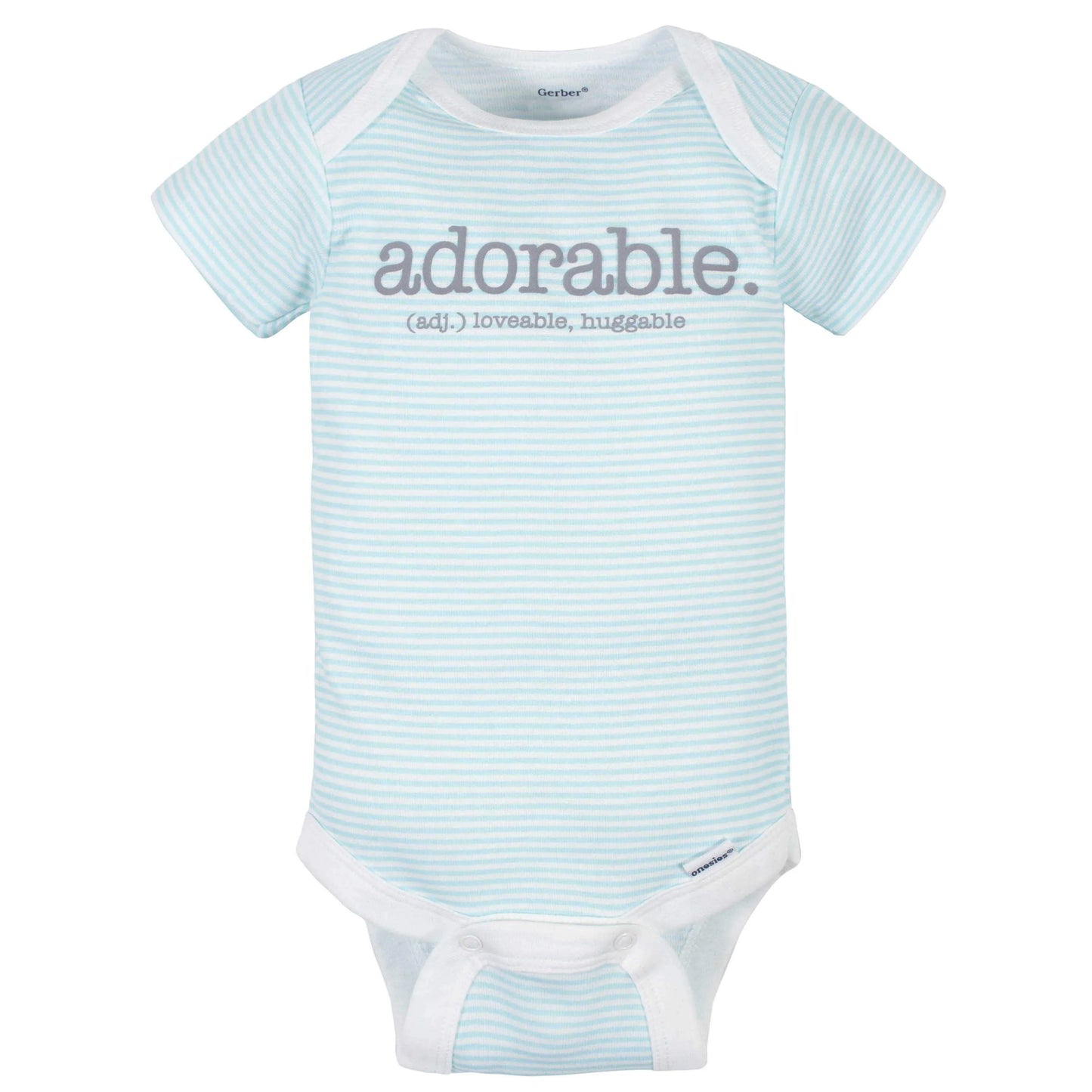 8-Pack Baby Neutral Words Short Sleeve Onesies Bodysuits