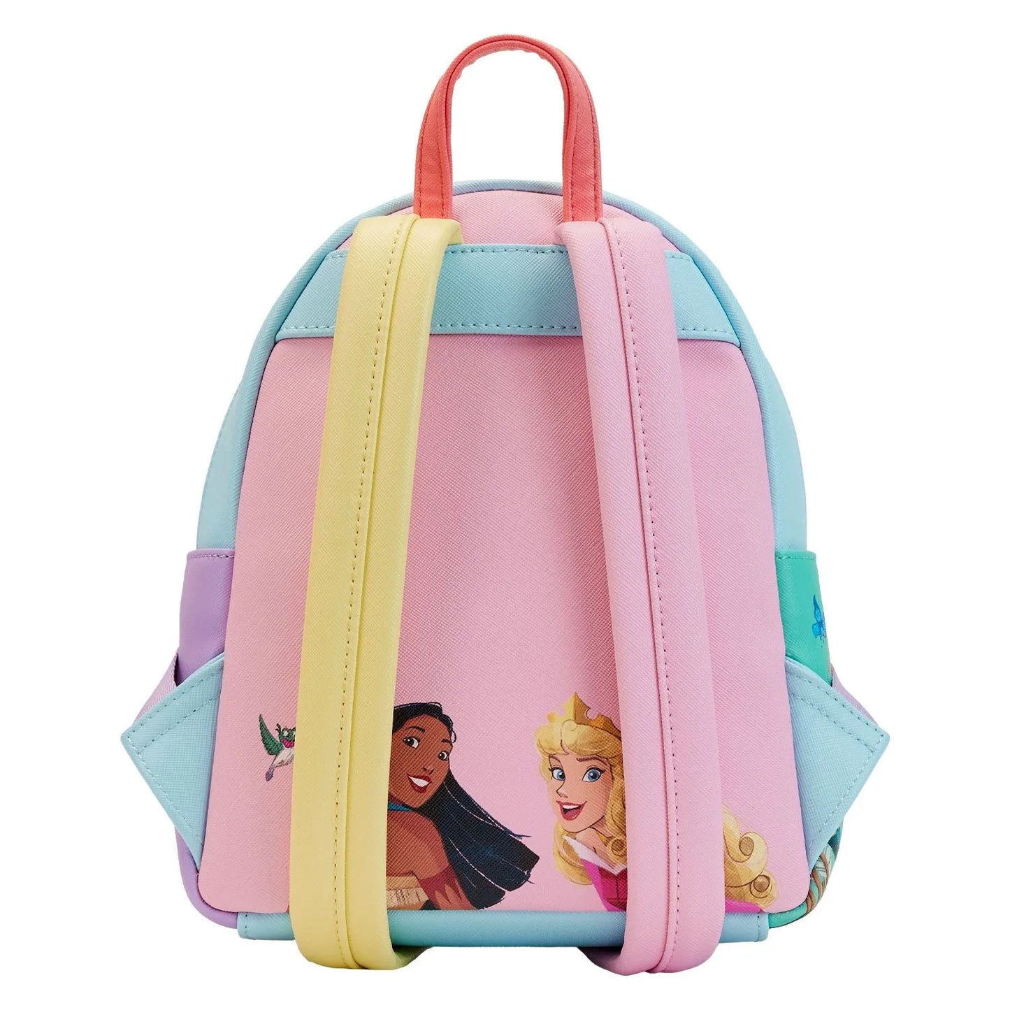 Princess Collage Triple Pocket Loungefly Mini Backpack.
