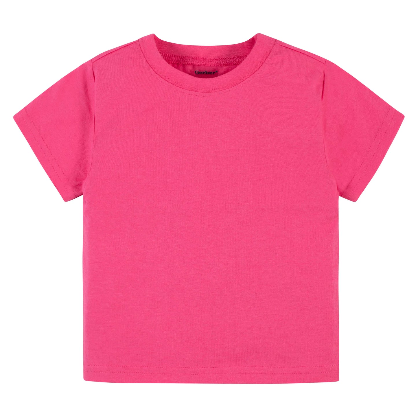 5-Pack Infant & Toddler Hot Pink Premium Short Sleeve Tees