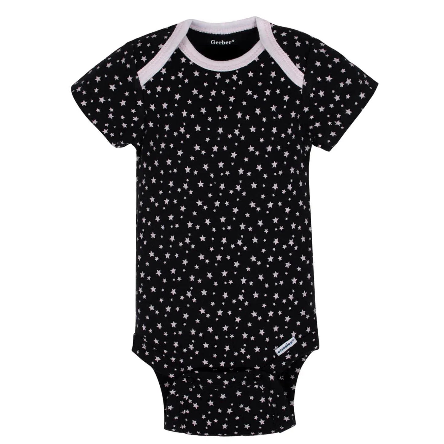 3-Pack Baby Girls Organic Princess Short Sleeve Onesies Bodysuits