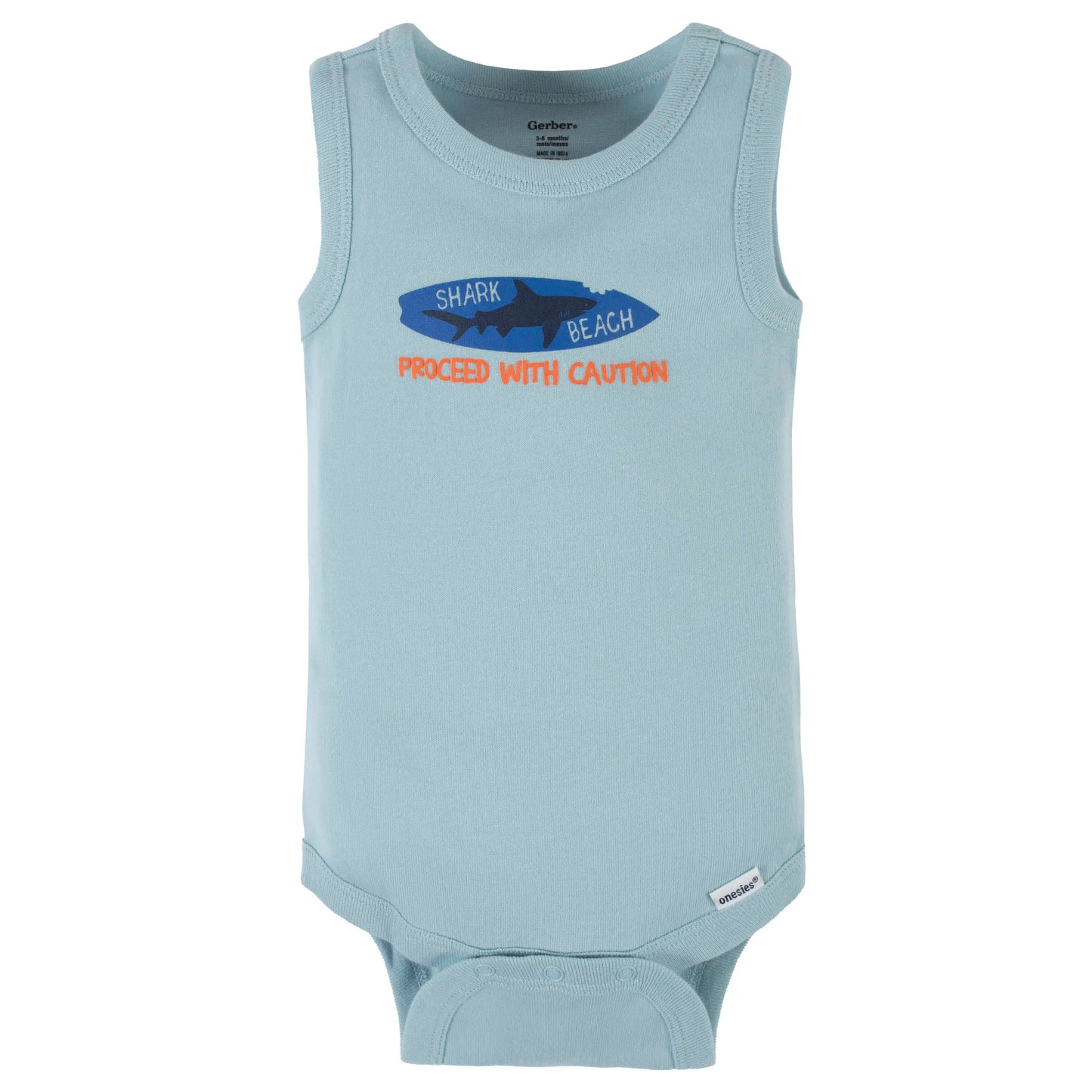 4-Pack Baby Boys Shark Zone Tank Onesies Bodysuits