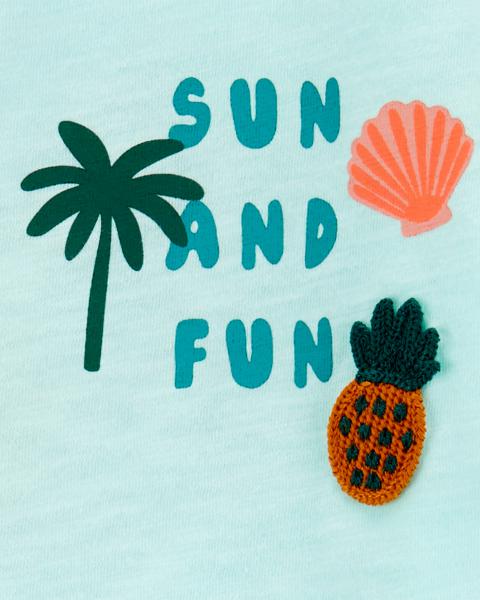 Carter's Baby Sun And Fun Tee with Pull-On Knit Gauze Shorts