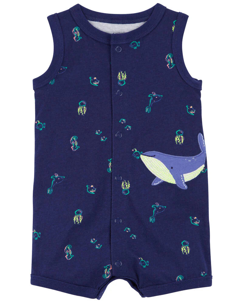 Carter's Baby Whale Snap-Up Romper
