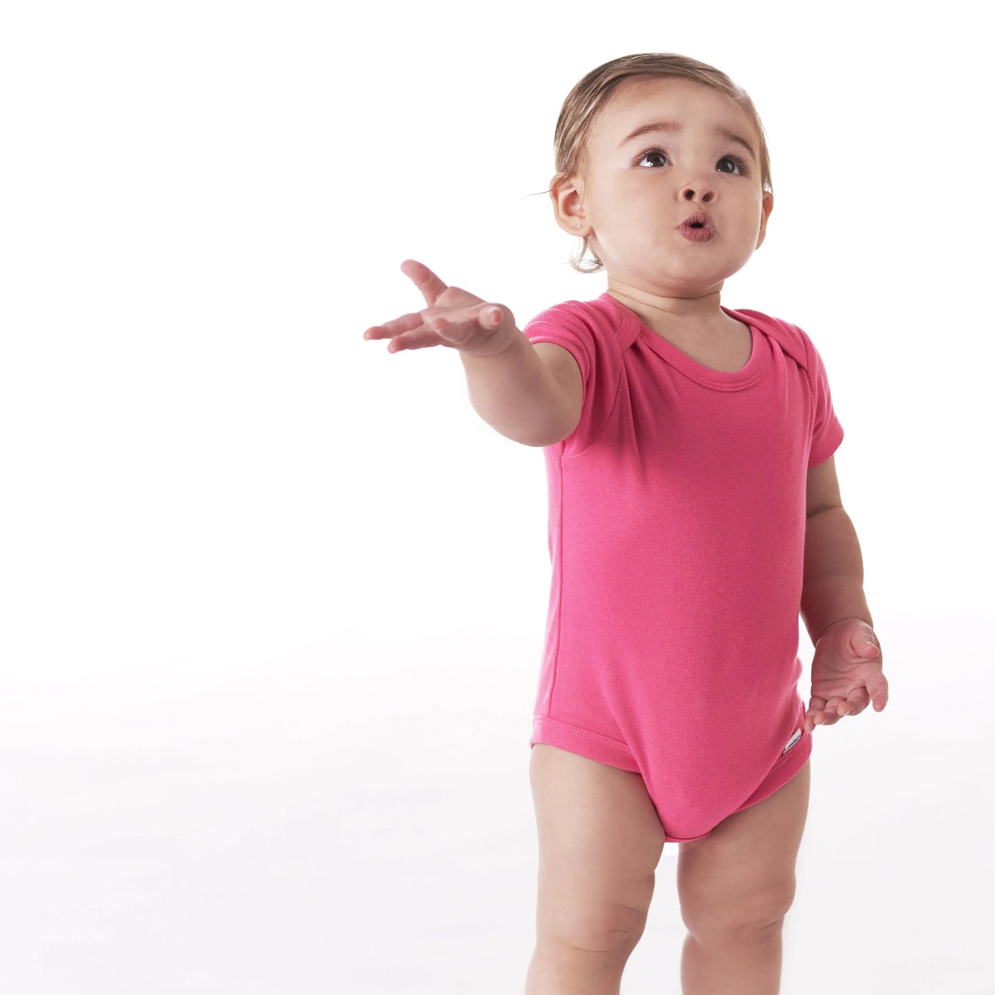 5-Pack Baby Hot Pink Premium Short Sleeve Onesies Bodysuits