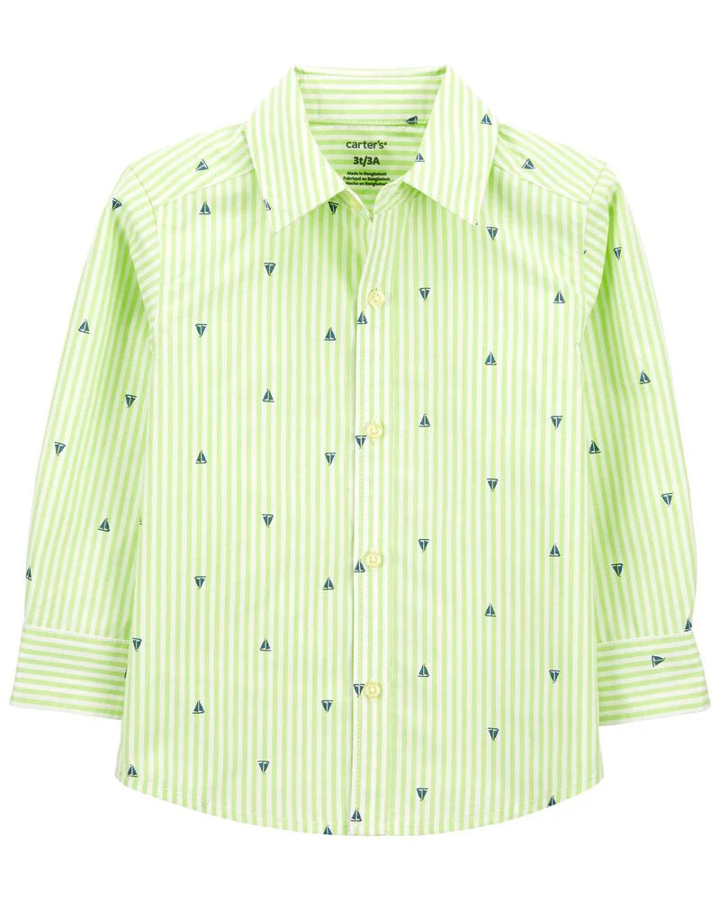 Carter's Boat Print Button Front Shirt