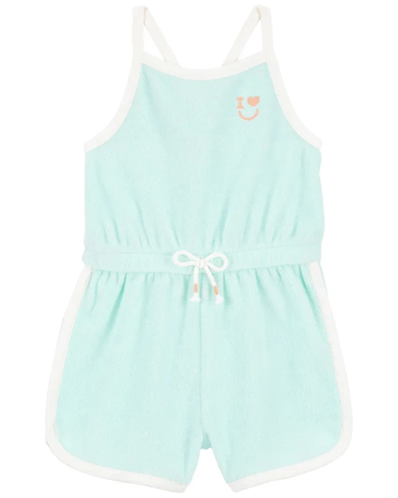 Carter's Embroidered Terry Crossover Romper