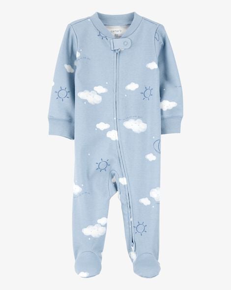 Baby Boy Dinosaur 2-Way Zip Cotton Sleep & Play Pajamas