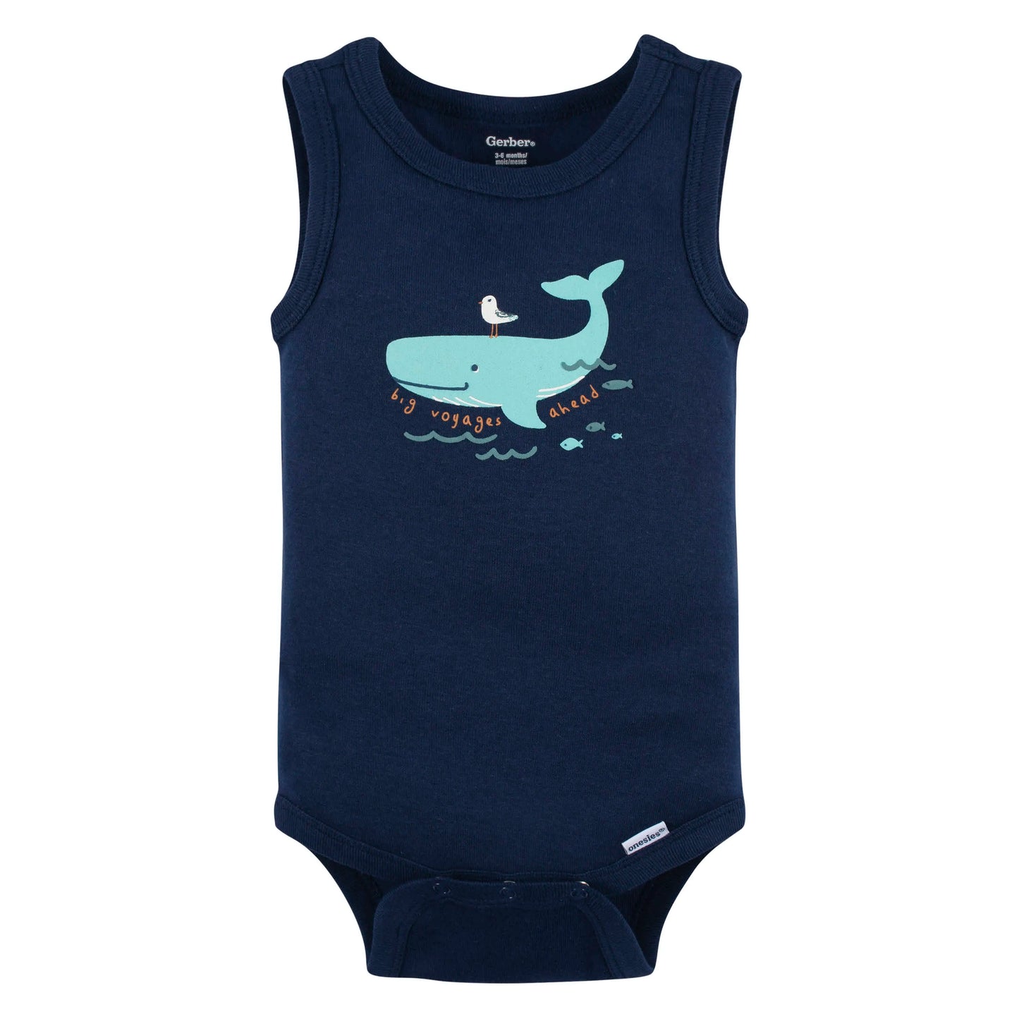 4-Pack Baby Boys Seas The Day Sleeveless Onesies Bodysuits