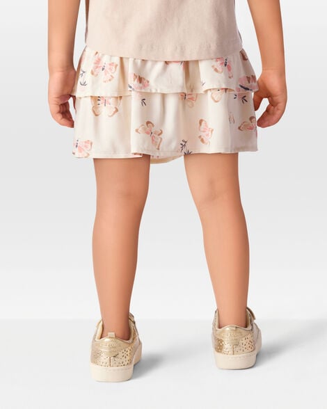 Toddler Floral Pull-On Ruffle Skort
