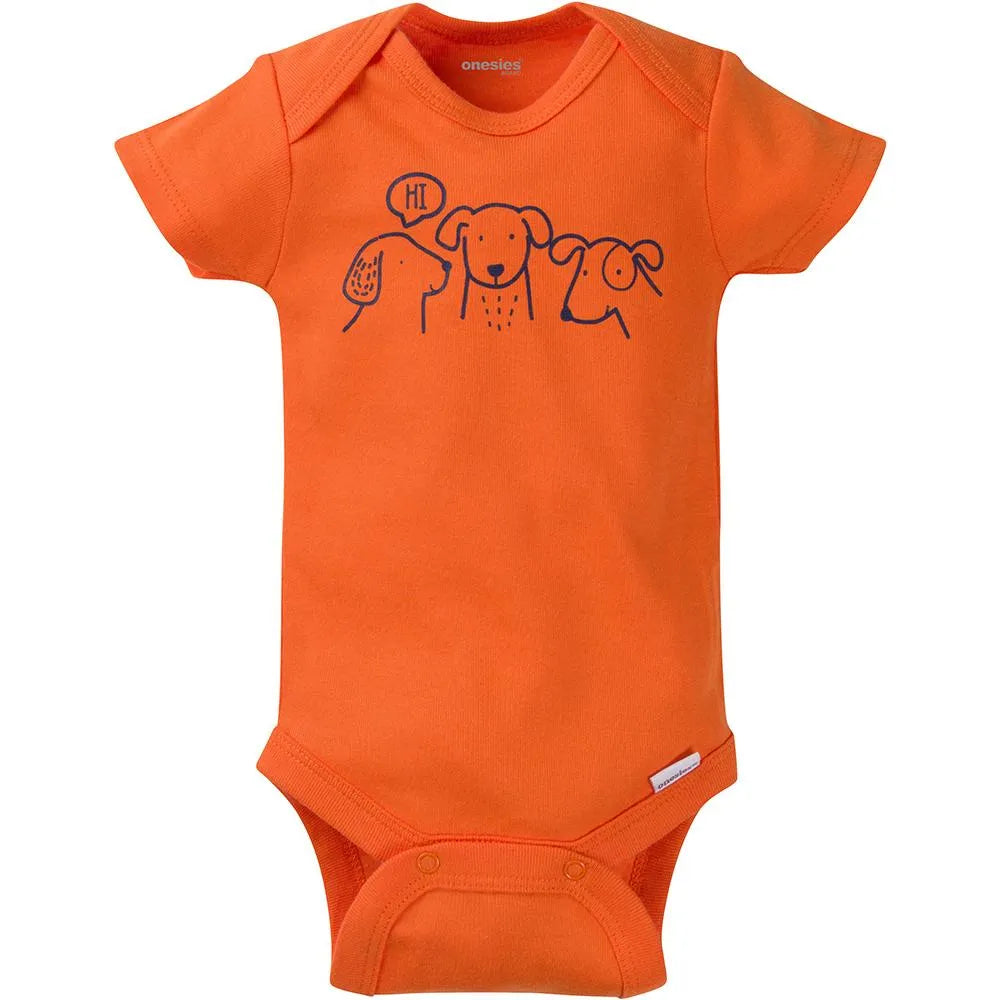 8-Pack Baby Boy Short Sleeve Puppy Onesies Brand Bodysuits