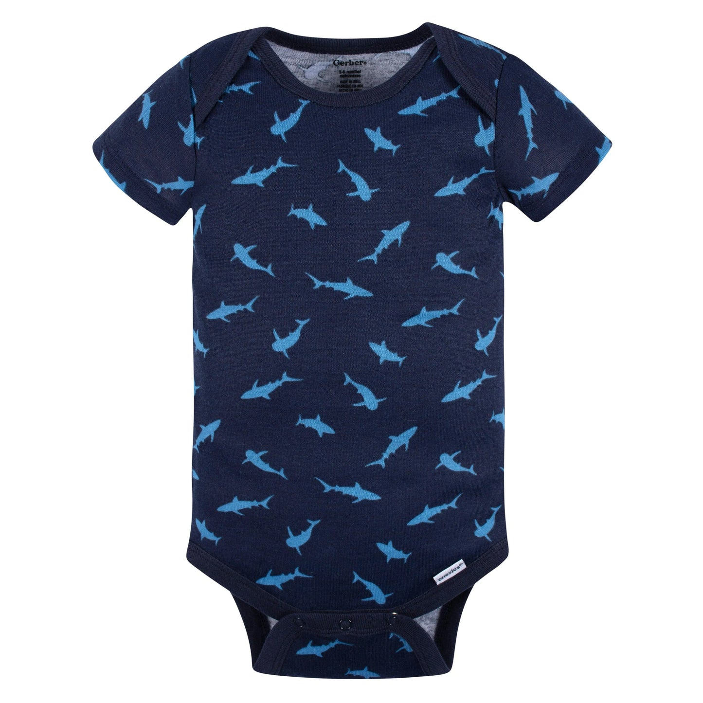 4-Pack Baby Boys Shark Bay Short Sleeve Onesies Bodysuits