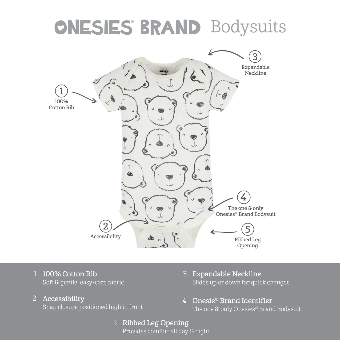 8-Pack Baby Boys Unbearably Cute Short Sleeve Onesies Bodysuits