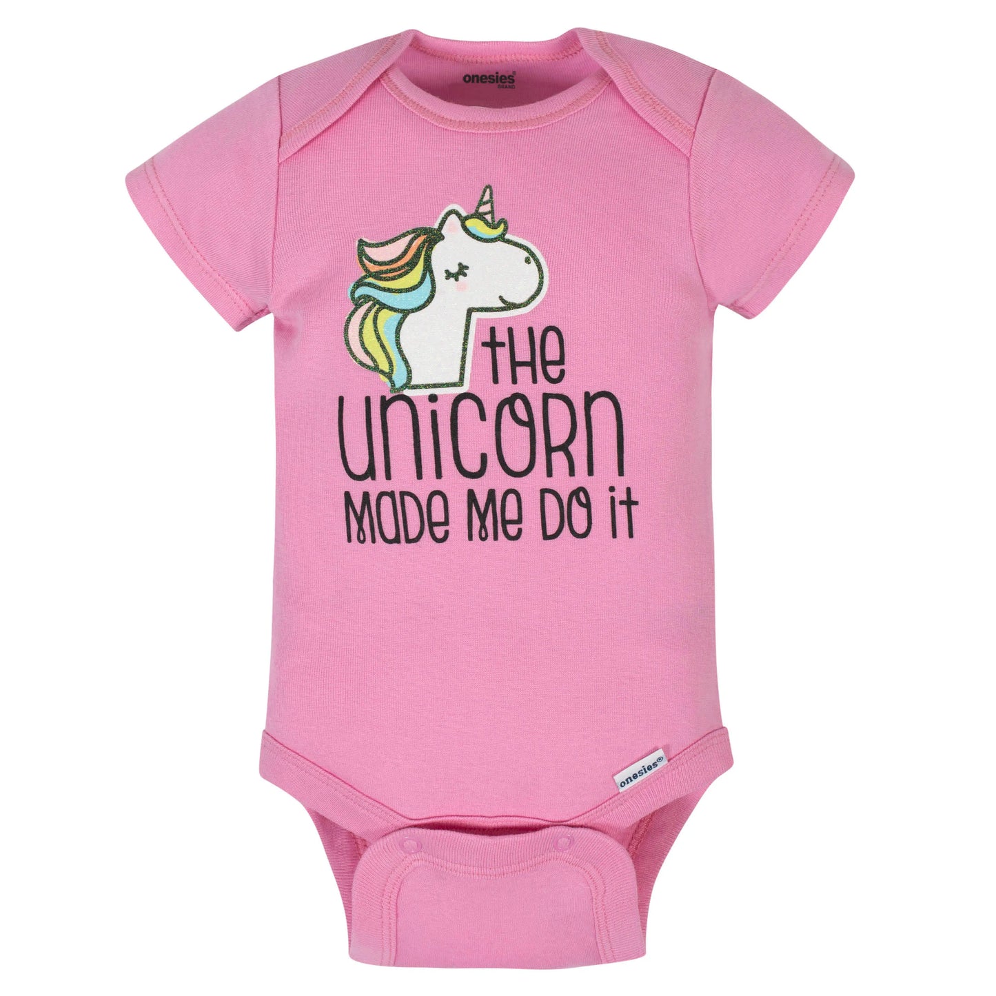 8-Pack Baby Girls Unicorns Onesies Brand Bodysuits