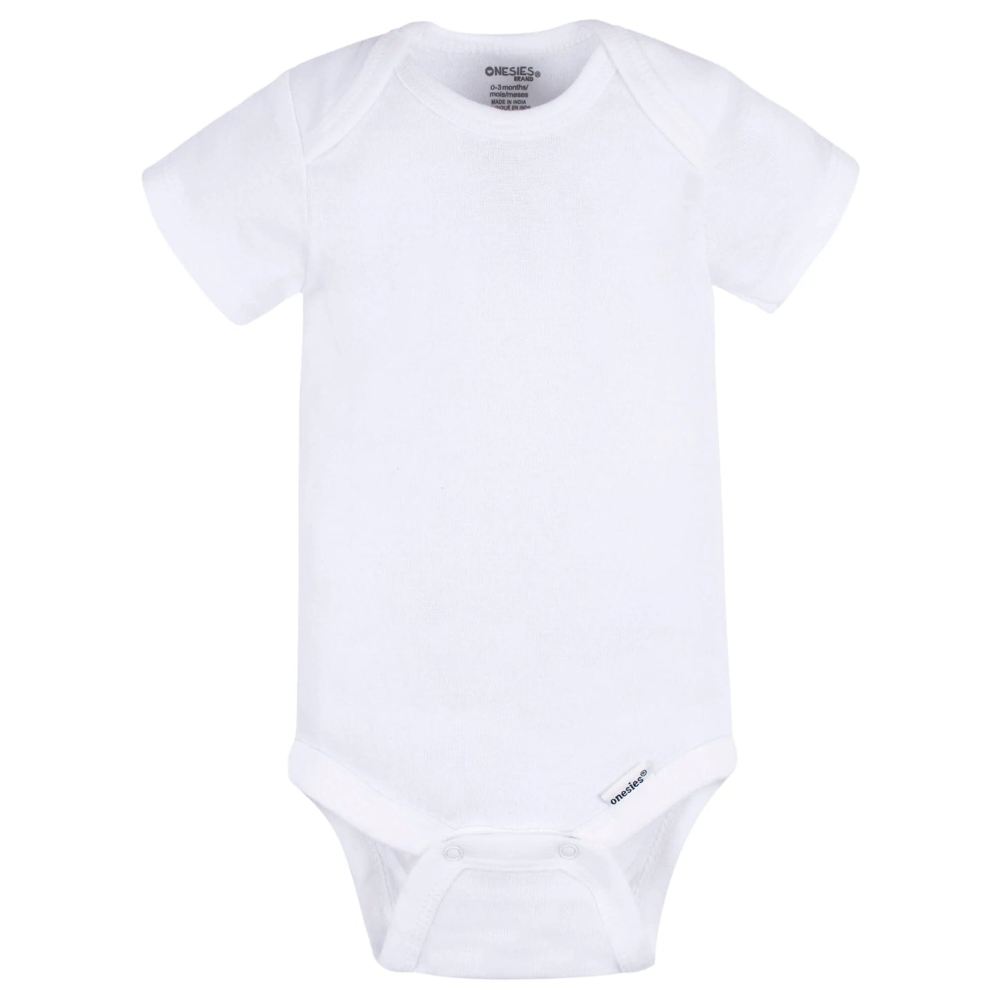 2-Pack Baby Neutral White Short Sleeve Onesies Bodysuits