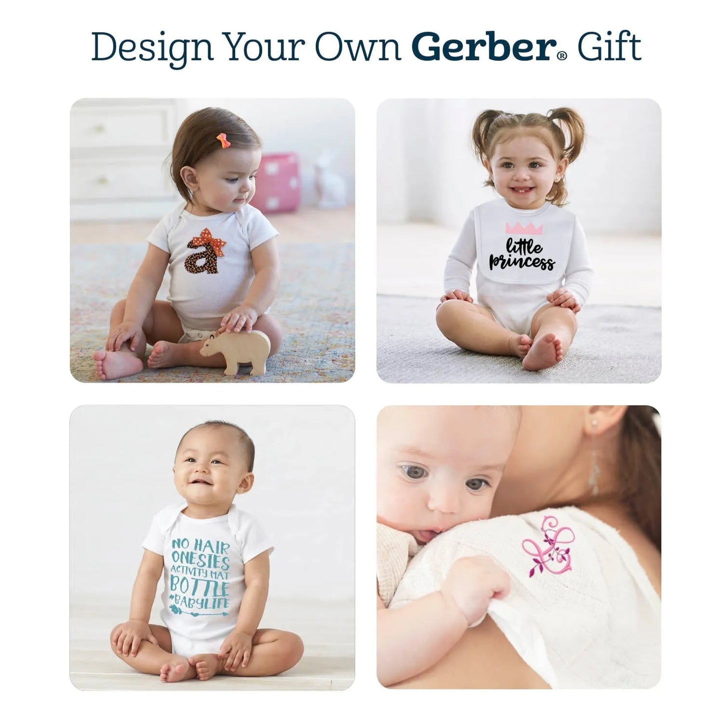 6-Pack Mitten Cuff Baby Onesies Bodysuits