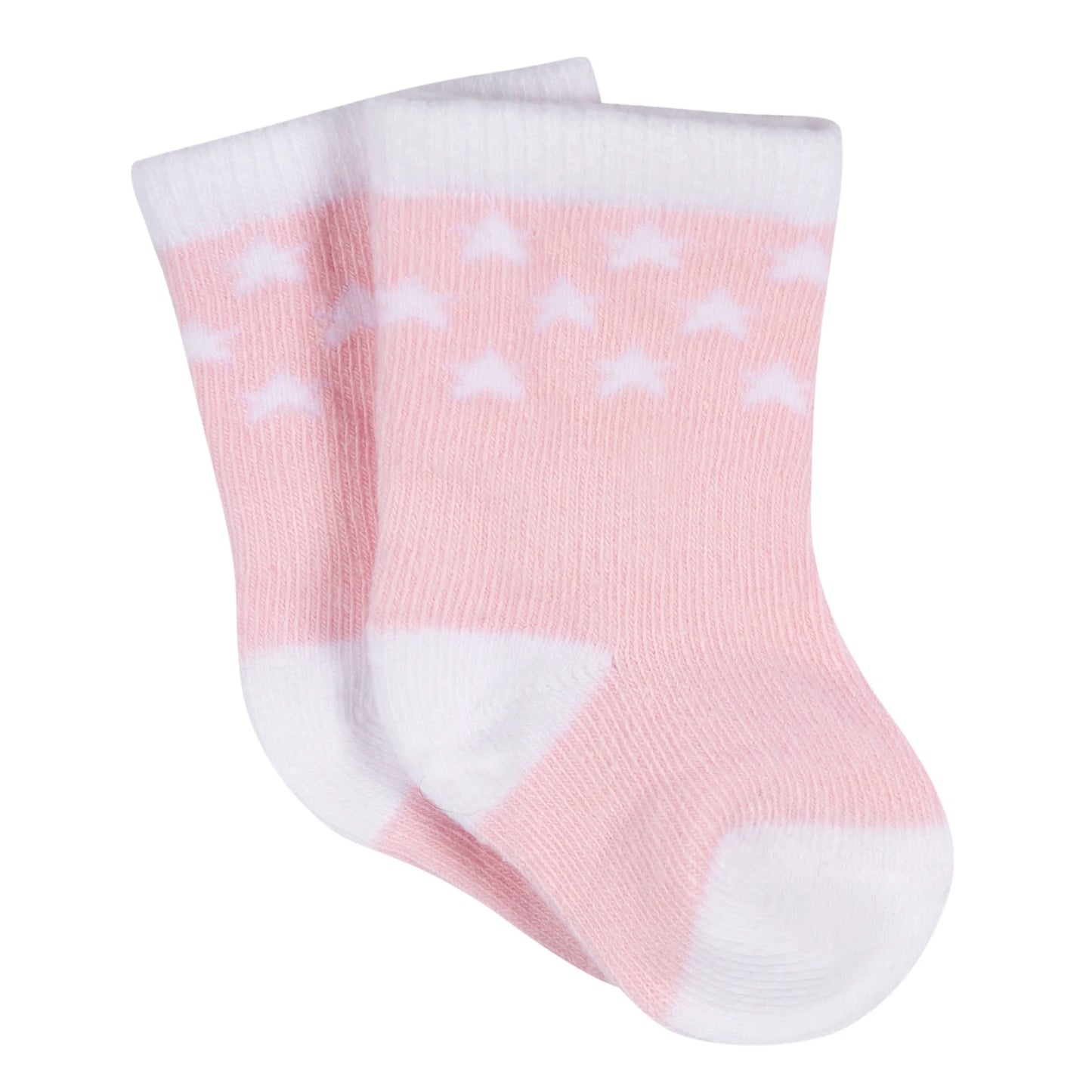 3-Pack Baby Girls Stars Jersey Crew Socks
