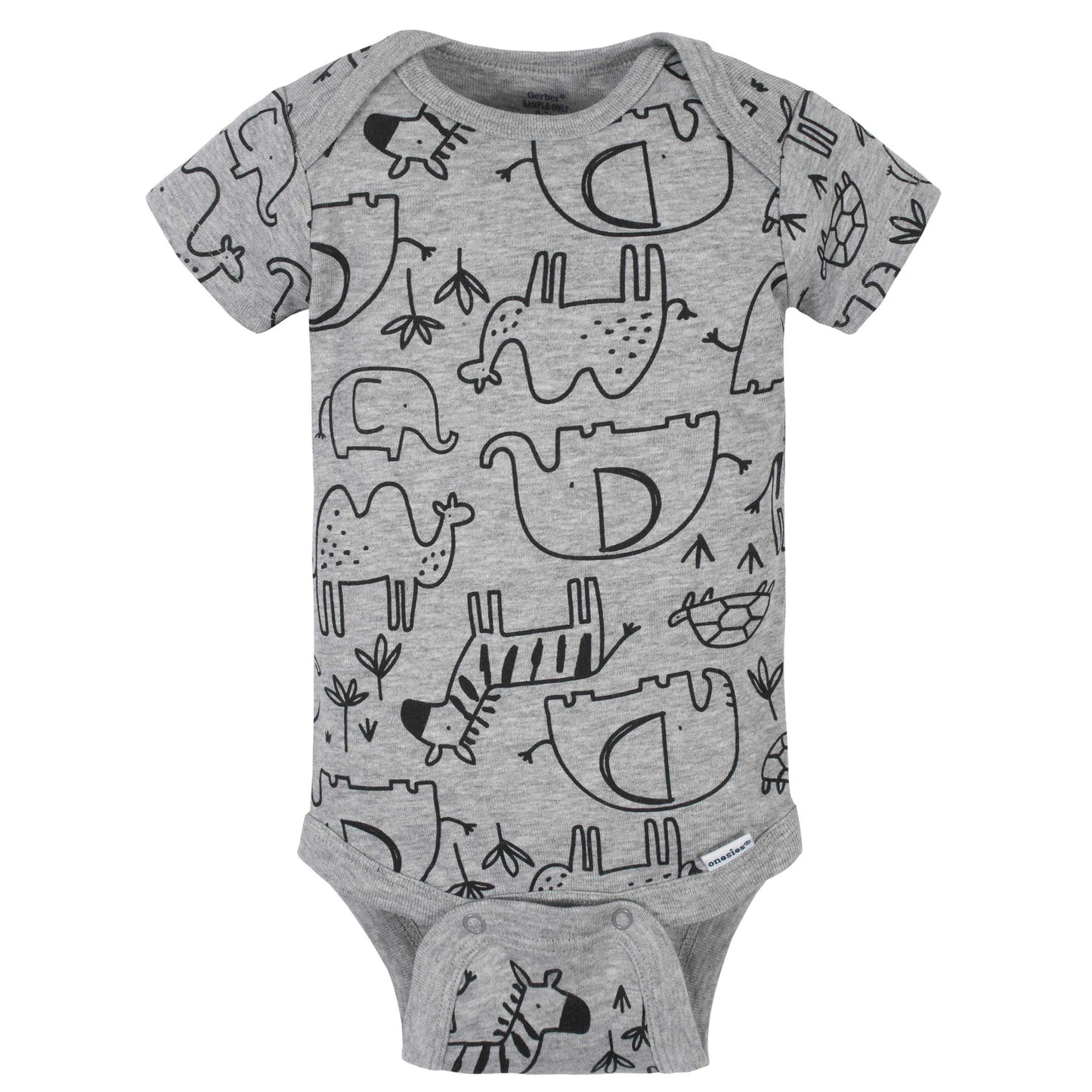 8-Pack Baby Boys Jungle Short Sleeve Onesies Bodysuits