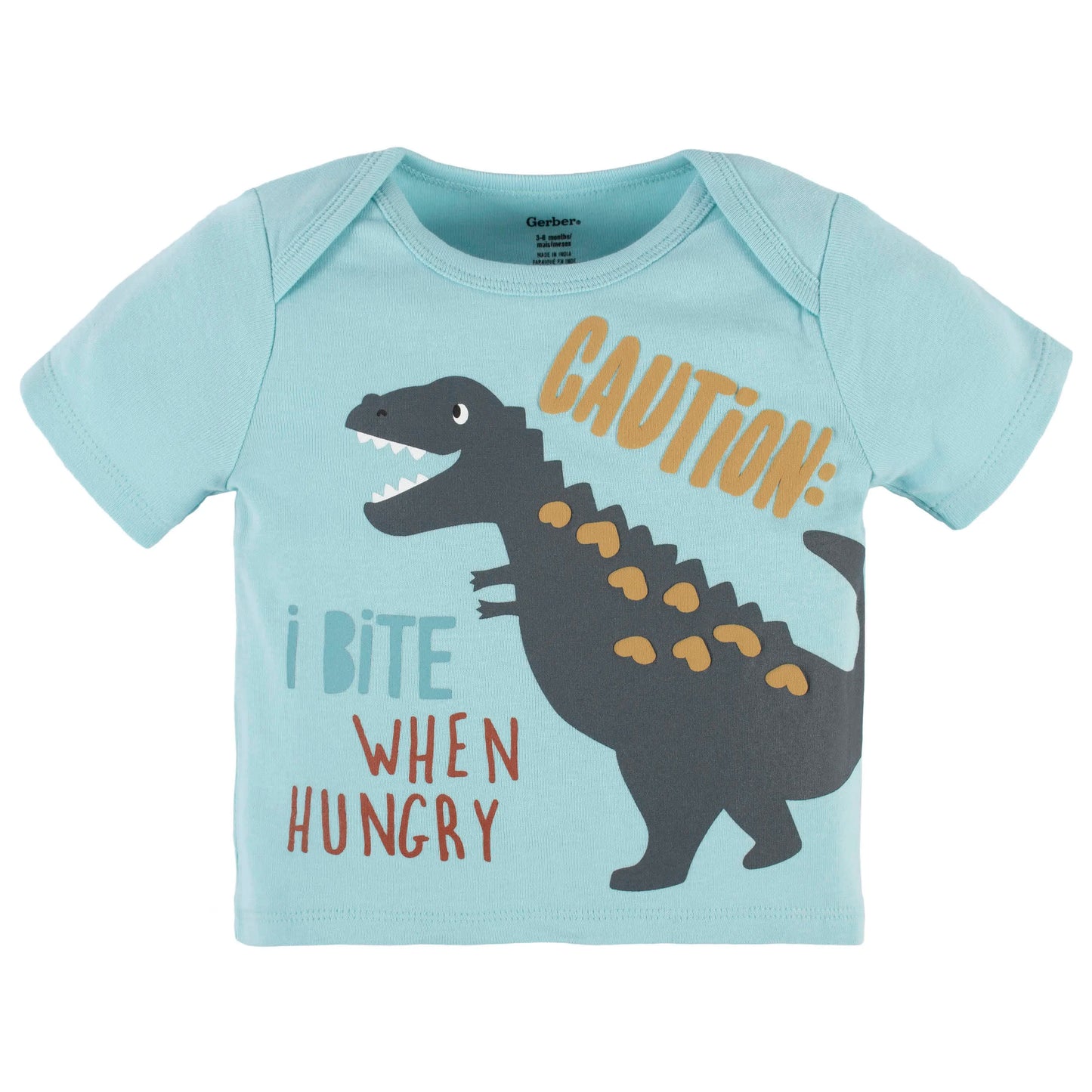 4-Piece Baby Boys Dino Blues Onesies Bodysuit, Tee, Shorts & Pant Set