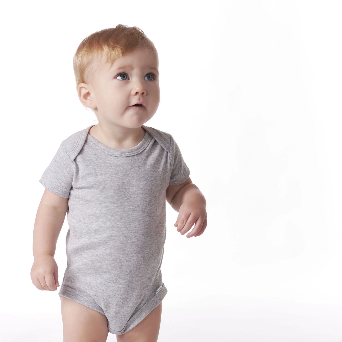 5-Pack Baby Neutral Gray Heather Ribbed Onesies Bodysuits