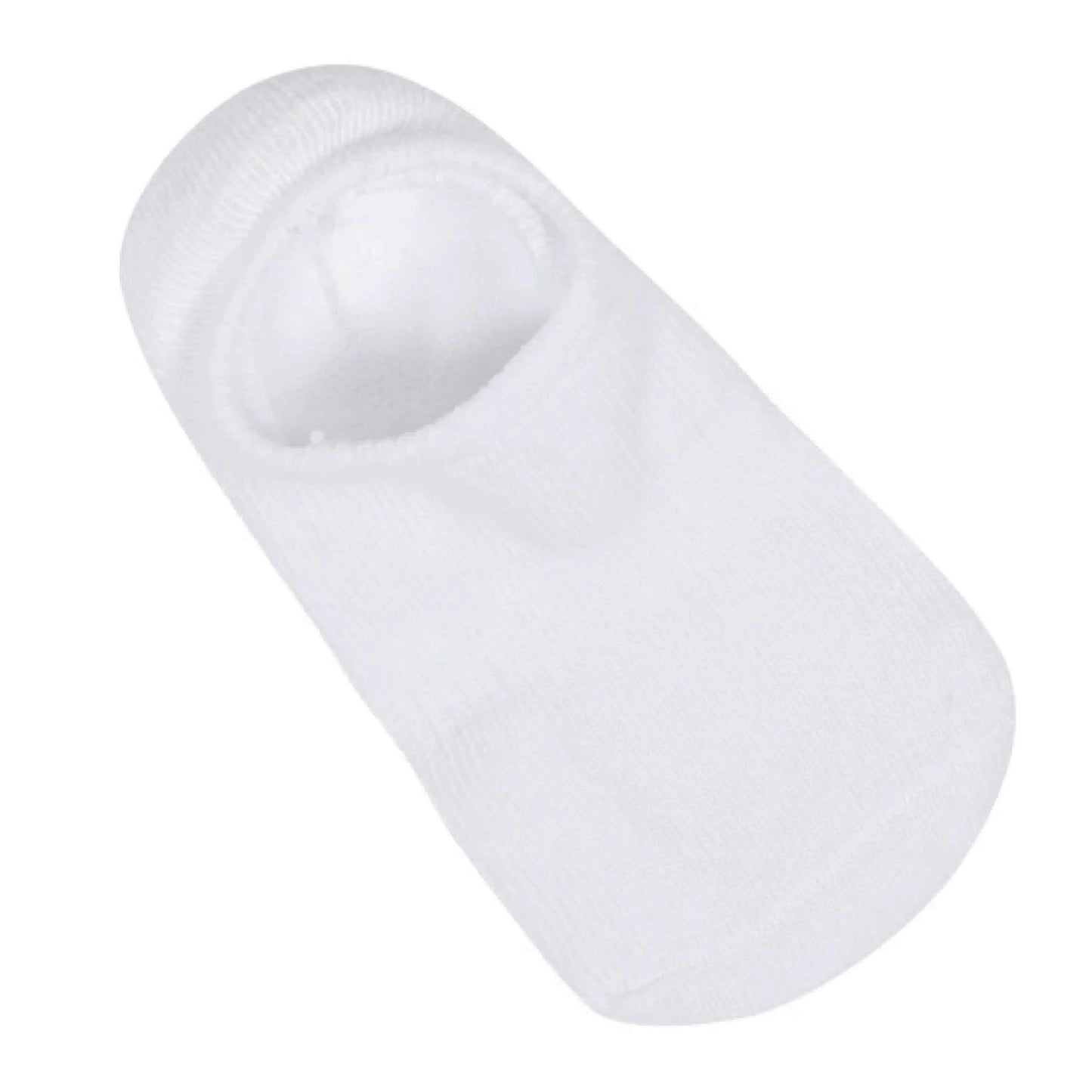 8-Pack Baby & Toddler White Wiggle Proof No Show Socks