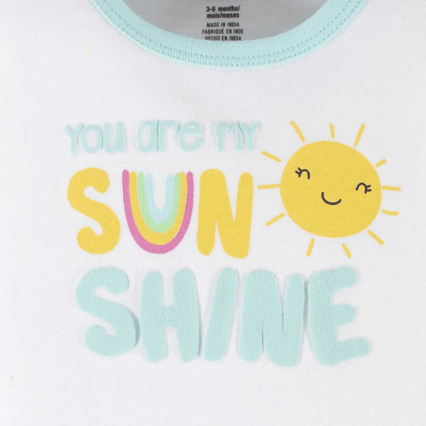 4-Pack Baby Girls Dots Of Rainbows Short Sleeve Onesies Bodysuits