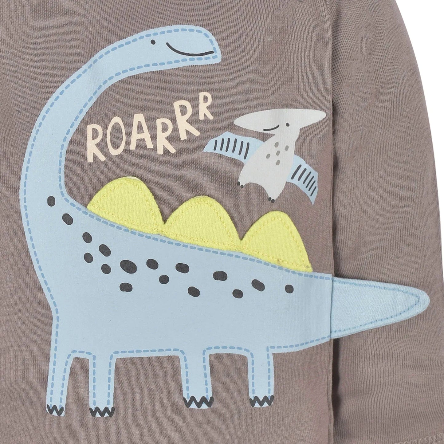 3-Pack Baby Boys Dino Long Sleeve Onesies Bodysuits