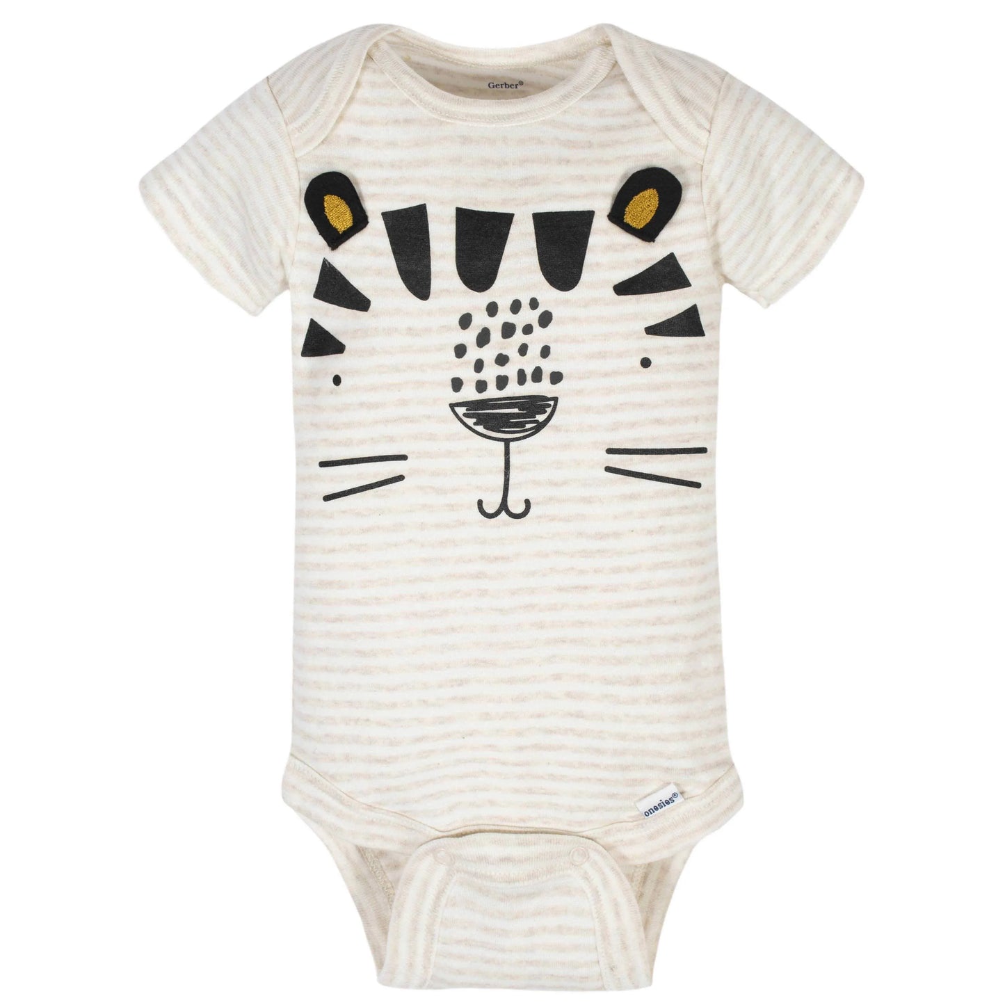 8-Pack Baby Boys Tiger Short Sleeve Onesies Bodysuits