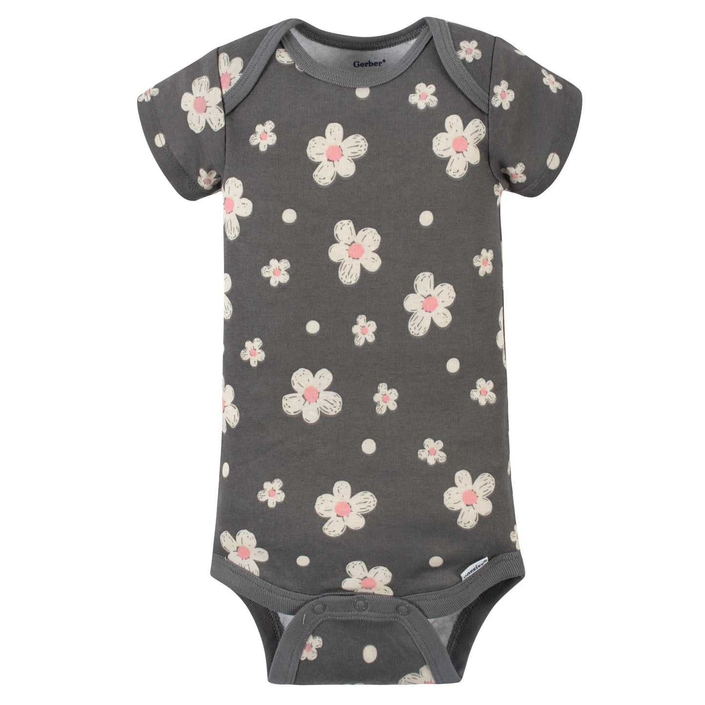 4-Pack Baby Girls Leopard Short Sleeve Onesies Bodysuits