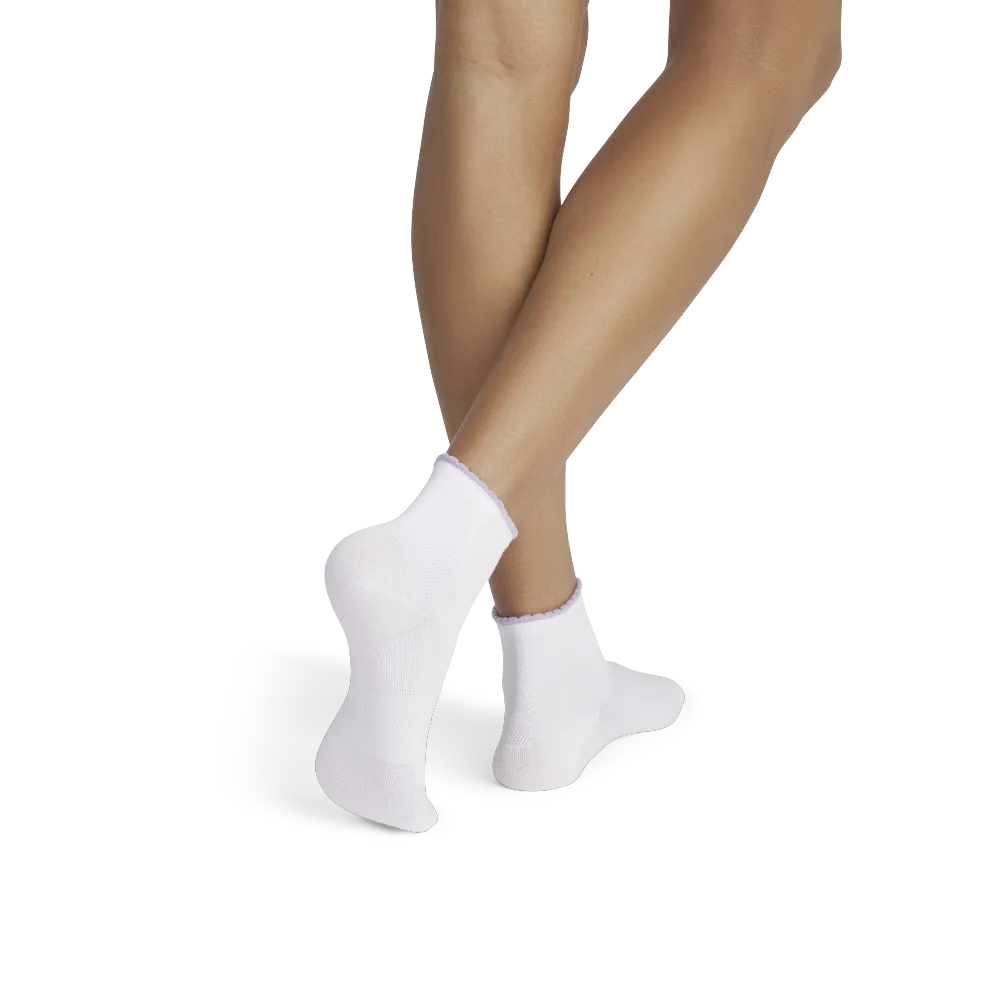 Women’s Scallop Cuff Quarter Socks