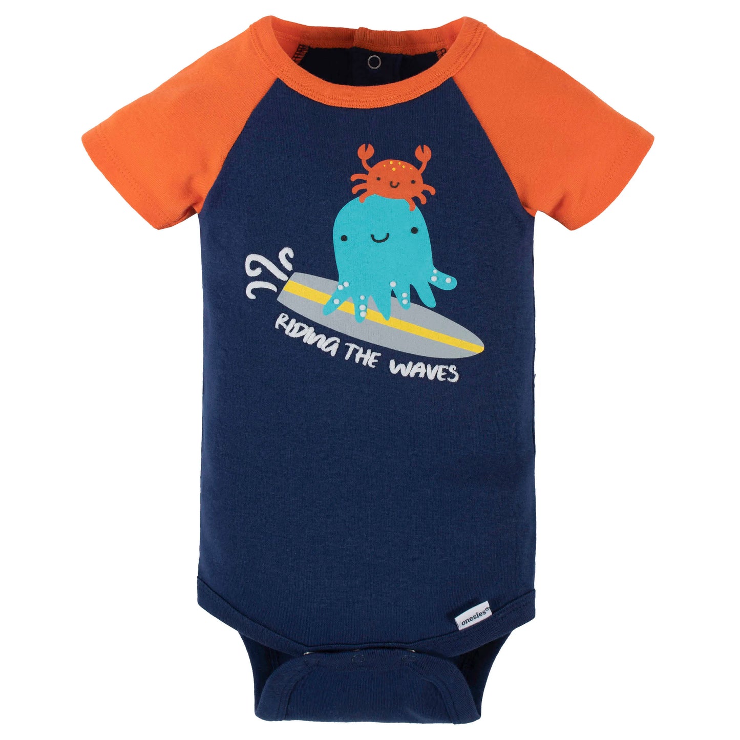 4-Pack Baby Boys Sea Friends Short Sleeve Onesies Bodysuits