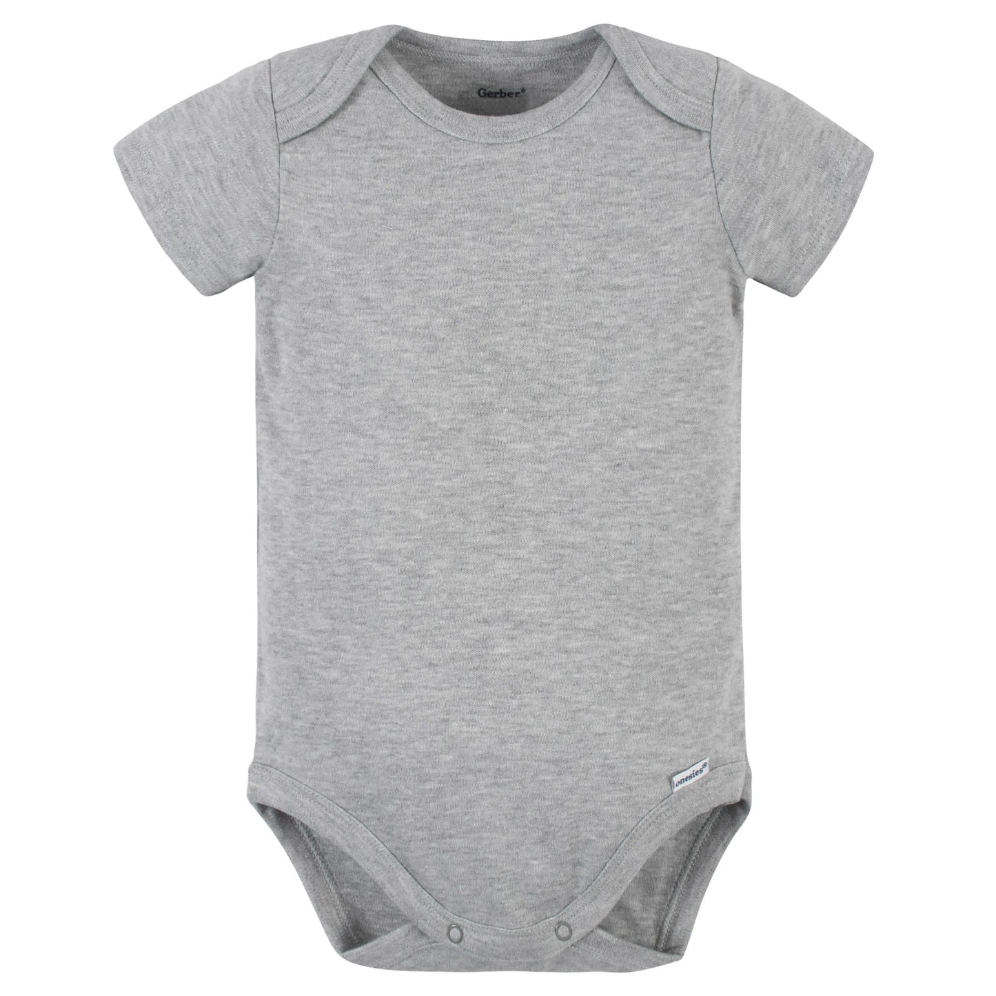 5-Pack Baby Heather Grey Premium Short Sleeve Onesies Bodysuits