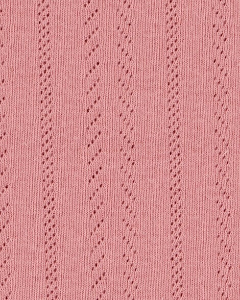 Kid Butterfly Pointelle Baby Tee - Pink