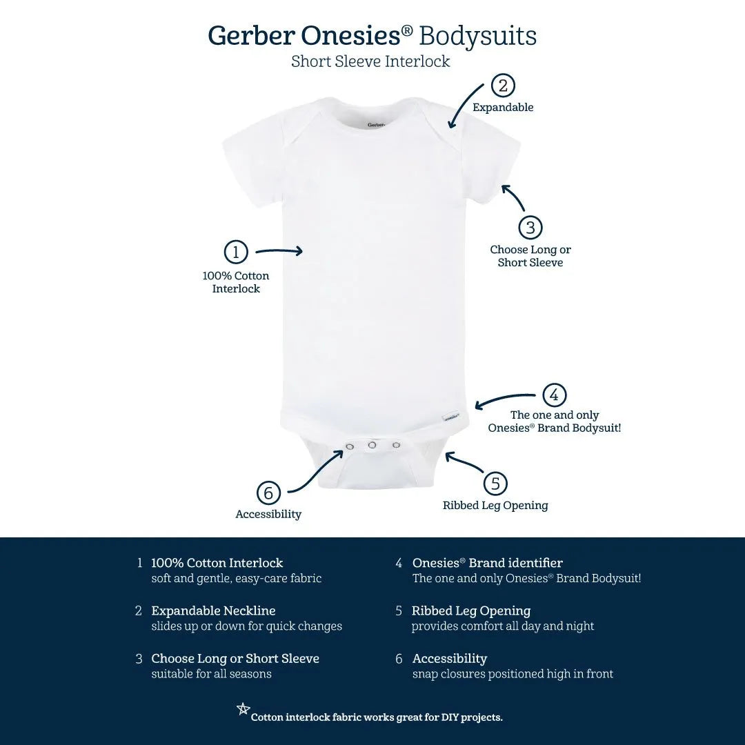 5-Pack Baby Heather Grey Premium Short Sleeve Onesies Bodysuits