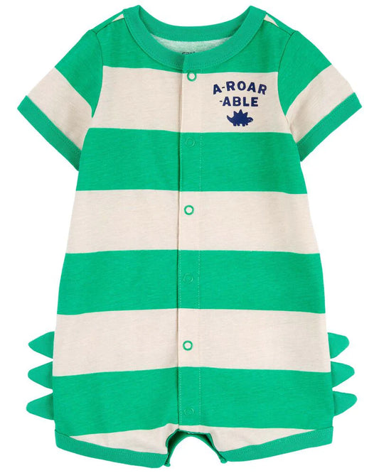 Carter's A-Roar-Able Striped Snap-Up Romper