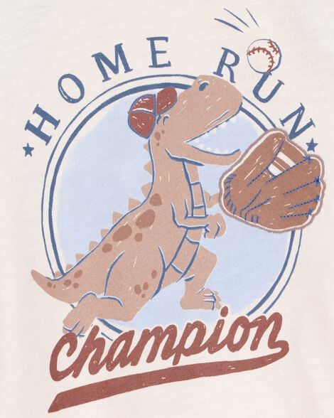 Baby Dinosaur Baseball Short-Sleeve Tee
