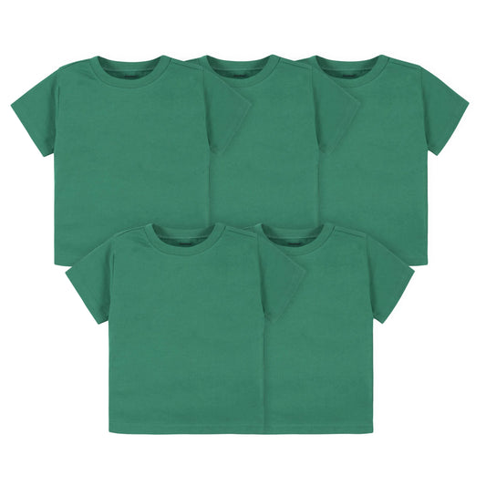 5-Pack Infant & Toddler Kelly Green Premium Short Sleeve Tees