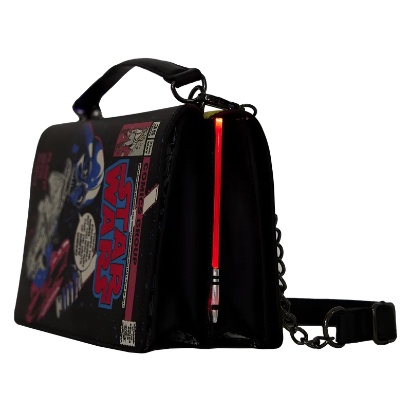 Loungefly Stitch Shoppe Dark Side Vs. Light Side Comic Book Crossbody Bag