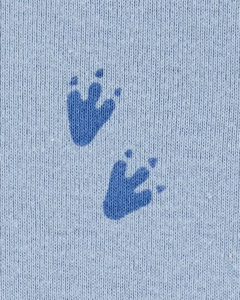 Baby Boy Shark Print Cotton Romper - Blue