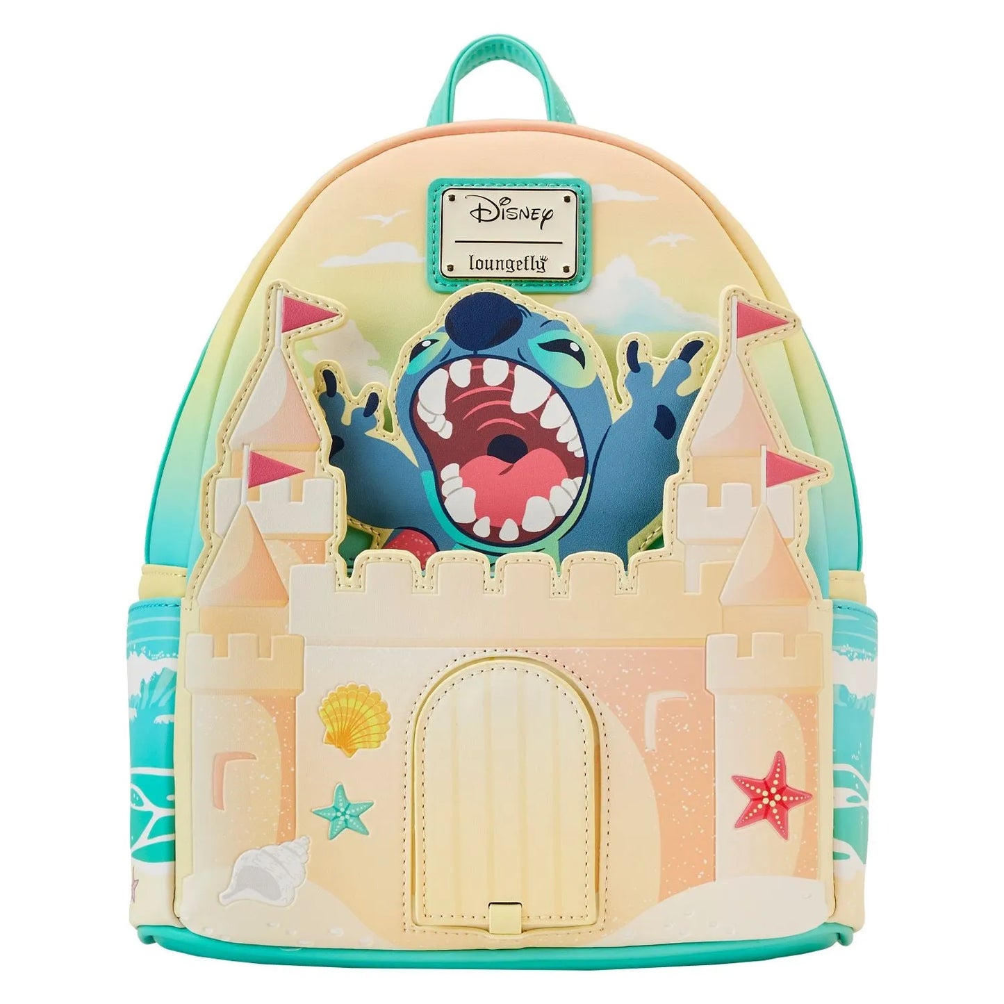 Stitch Sand Castle Beach Surprise Loungefly Mini Backpack