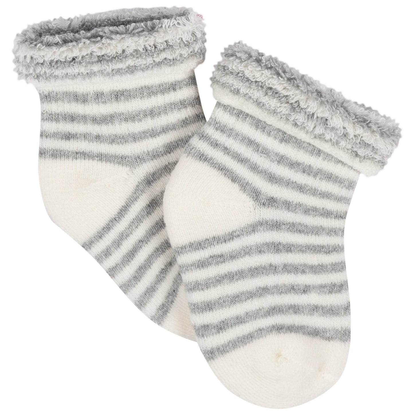12-Pack Baby Neutral Happy Veggies Terry Wiggle Proof Socks