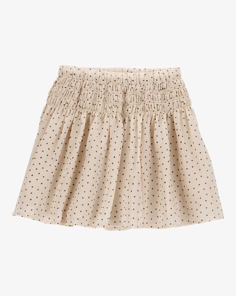 Kid Polka Dot Chiffon Skirt - Tan